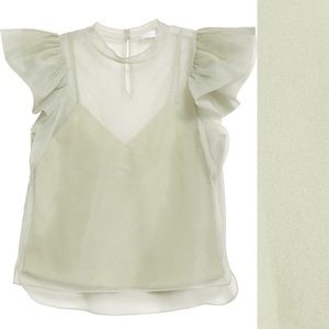 Simkhai Jonathan Simkhai Women's Corina
Recycled Organza Blouse NWT